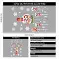 Christmas window clings with snowman and white snowflake patterns for holiday glass decor - Cartoon Snowman & Fairy Lights (40*60cm)