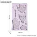 Light purple silicone mold with detailed knit textures for Christmas fondant and chocolate - Christmas Gloves Sweater pm-69