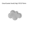 Small cloud coaster silicone mold for DIY resin casting, size 70x52x10mm and 14g weight - Small Cloud J-215