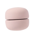 Pink macaron shaped magnetic scarf clip and storage case with matte finish texture - Matte Soft Pink