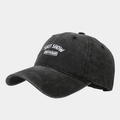 Detailed embroidery of SHIT SHOW SUPERVISOR on charcoal washed cotton baseball cap - Adjustable / Black