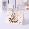 Cartoon rabbit folded birthday card with You're sweet text and heart detail - Heart Rabbit