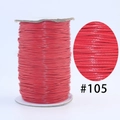 Spool of red Korean waxed cord #105 for DIY bracelet weaving with texture detail - 105 Big Red / 1.0mm 160m