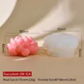 Succulent silicone mold for candle making, 91x55mm size with textured plant details - ZW-314 Succulent Shape