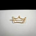 Minimalist golden alloy crown hairpin with polished finish and elegant bobby pin design - Gold Crown