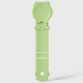 Grass green silicone cat ear hanging strap accessory for pet food squeeze spoon - Green