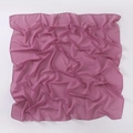 Solid dusty pink chiffon square hijab scarf with fine overlock stitched edges for women - 90*90cm / Deep Pink