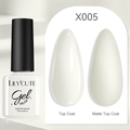 LILY'CUTE white gel nail polish X005 with 7ml top coat and matte finish effects - White (05)