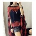 Black Red Floral