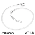 Pulsera de cadena de serpiente plateada de 2mm en acero inoxidable con cierre de langosta - Plata Ancho 2mm(KB208467-GC)
