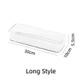 Organizer lungo trasparente per cassetti in acrilico 30x10cm per posate e cucina - Lungo (30x10x5.5cm)