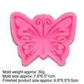 Pink butterfly shaped silicone mold for fondant chocolate with cutout texture detail - Style 4 Butterfly / Pink