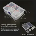Durchsichtige Schmuckbox mit blauen Verschlüssen und verstellbaren Trennwänden - Groß 6 Raster (Vollständig Abnehmbar)