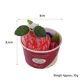Modello di cupcake gelato artificiale rosa con tazza rossa e dimensioni 8x8.5cm - Stile Calamita da Frigo / Rosa