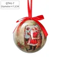 7.2cm Christmas foam ball ornament featuring vintage Santa Claus and red silk bow - Retro Santa Ball