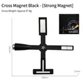Cross-shaped black cat eye magnet for nail art with strong magnetic force, 47.8g - Multifunctional Cross Magnet - Black (Strong Magnet)