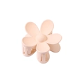 Matte finish hollow flower hair claw clip in elegant cream beige for women - Solid - Matte Apricot