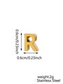 Minimalist 18k gold plated stainless steel small letter R heart pendant necklace - Letter R Pendant