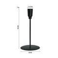 Minimalist black metal vintage candle holder 18cm height with 9cm base diameter - Medium (18cm) / Black