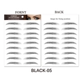 Adesivi per tatuaggi sopracciglia 6D impermeabili neri modello BLACK-05 - STM-05 (9 Paia) / Nero