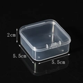Compact 5.5cm clear plastic square jewelry box for earrings and portable storage - 5.5 Square Box (5.5*5.5*2cm)