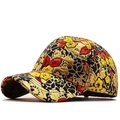 Hochwertige Hip-Hop-Baseballkappe mit goldenem Jacquard-Blumenmuster aus Baumwolle - Goldene Blume