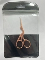 Forbici da ricamo classiche a forma di gru in oro rosa in confezione trasparente - Stile Cicogna / Oro rosa / 1 Pezzo (Con Protezione + Sacchetto PVC)