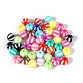 Colorful acrylic striped beads set for DIY jewelry with high saturation candy colors - Multicolor