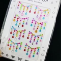 Face gems stickers in multicolor teardrop and round shapes for fairy eye makeup looks - BJA-501 (Multi-color Mixed)