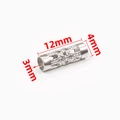 Hollow stainless steel cylinder bead for DIY jewelry with 12x4mm dimensions and 3mm hole - Steel Hollow Straight Tube 12mm