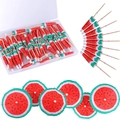 Watermelon pattern paper cocktail umbrellas with bamboo sticks for party fruit picks - Watermelon Umbrella Picks