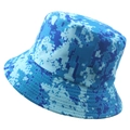 Blue digital pixel camouflage fisherman bucket hat with reinforced brim stitching - 5.8cm / Blue Digital Camouflage (Color 10)