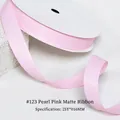 Matte pearl pink satin ribbon 16mm x 25 yards for gift wrapping and DIY crafts - 1.6CM Wide * 25 Yards / Pearl Pink