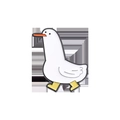 Épingle en émail mignonne d'un canard blanc avec des bottes jaunes et un bec orange vif - Pin de canard avec bottes