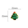 Pendentif sapin de Noël en résine 21x21mm pour bricolage et décors de fête - Environ 2 cm / Style 21-Arbre Ornemental