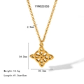 Especificaciones detalladas del collar nudo celta dorado con dimensiones y peso real - Estilo de Nudo Celta (YYN023355)