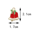 Colgante campana navideña en esmalte rojo y verde con medida de 2,1 cm - 9# Campana Roja (1.7CM×2.1CM)