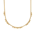 Minimalist 18K gold plated stainless steel teardrop curb chain necklace for women - Water Drop Curb Chain - Gold