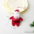 Ciondolo Babbo Natale in feltro fatto a mano, abiti rossi e cordino, altezza 12cm - Babbo Natale con la Barba