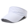 Visera de sol blanca transpirable con tejido de malla perforada para deporte y golf - Ajustable / Blanco