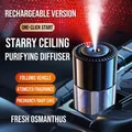 Rechargeable car aromatherapy diffuser in black finish with Osmanthus scent - Rechargeable Starry Sky / Fragrans