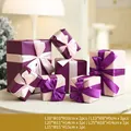 7-piece purple and pink Christmas gift box set with elegant ribbons for holiday decor - Purple & Pink Series 7-Piece Set