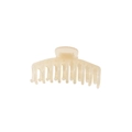 Large cream white semicircular hair claw clip for thick hair with a glossy jelly finish - Apricot Pink