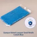Deep blue 2mm glass seed beads for DIY jewelry making with detailed size specifications - Royal Blue 2mm