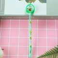 Green sequin neutral pen with avocado pattern and transparent cap on pink background - Avocado Blue