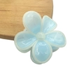 Sky blue candy-colored plumeria hair claw clip with a glossy translucent finish - Stitched Flower Claw [Blue]