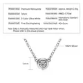 S925 sterling silver necklace with 3mm D color moissanite pendant 40+5cm chain - Small UFO White Gold