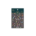 Self-adhesive 3D nail art stickers with Happy Planet and colorful space patterns - Happy Planet Flat Style (TS-782)