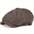Primer plano del diseño de espiga y la etiqueta decorativa de cuero en la gorra de visera - Café de Espiga