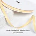 6mm wide matte suede yellow polyester ribbon for DIY crafts and gift wrapping 25 yards - 0.6CM Wide * 25 Yards / Suede
